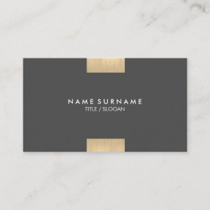 Elegant Modern Kraft Printed Gold Accent Chic Business Card