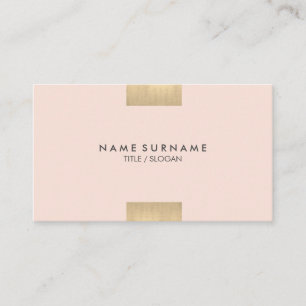 Elegant Modern Kraft Printed Gold Chic Pastel Pink Business Card