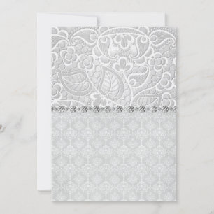 ELEGANT & MODERN LACE DIAMOND WEDDING INVITATION