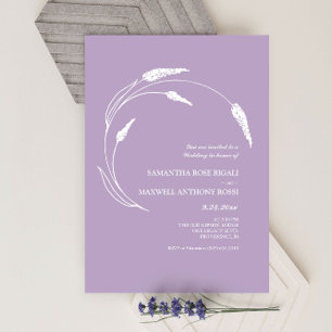 Elegant Modern Lavender Wedding Invitation