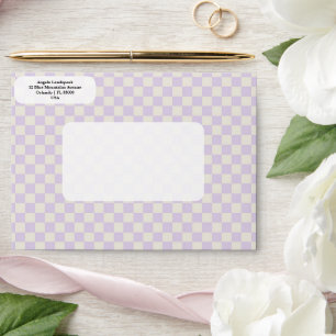 Elegant, Modern Light Purple Colours Chequered   Envelope