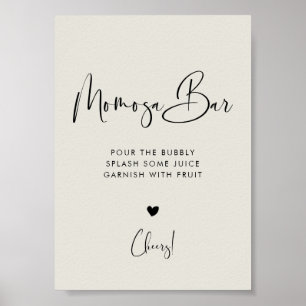 Elegant & Modern Light Sage Green Momosa bar sign