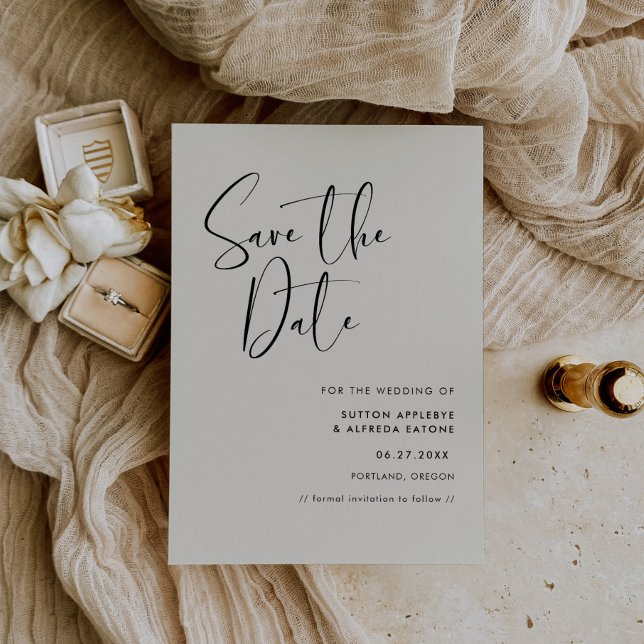 Elegant & modern Light sage green Save The Date (Creator Uploaded)