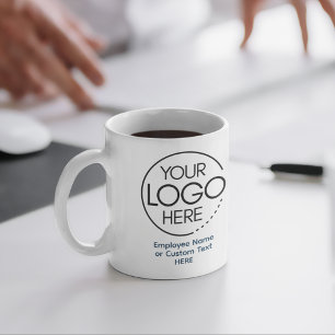Elegant Modern Logo Employee/Company SWAG Blue Coffee Mug