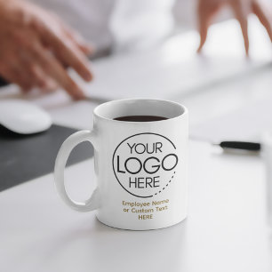 Elegant Modern Logo Employee/Company SWAG Gold Coffee Mug