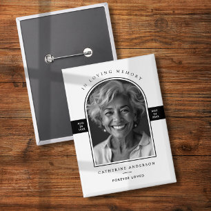 Elegant Modern Loving Memory Arch Photo Memorial