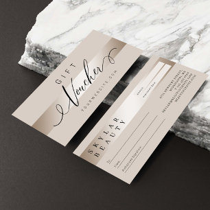 Elegant Modern Luxurious Champagne Gift Vouchers