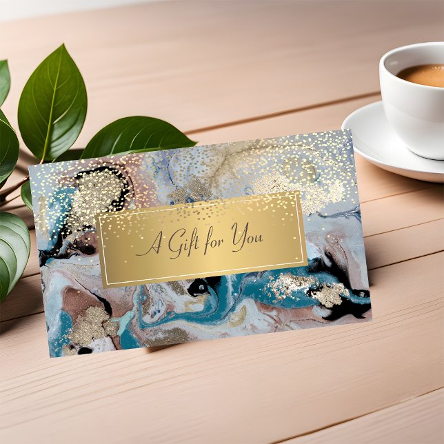 Elegant Modern Luxury Marble,Stone,Confetti Discount Card (Creator Uploaded)
