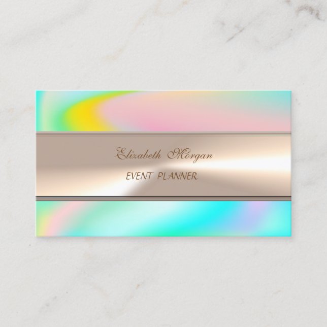 Elegant Modern Luxury Professional Colourful Business Card (Front)