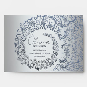 Elegant Modern Luxury Silver Envelope