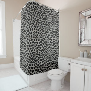Elegant Modern Luxury White Leopard Collection Shower Curtain