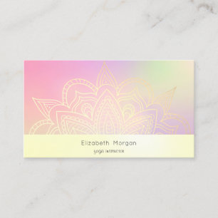 Elegant Modern Mandala Holographic Business Card