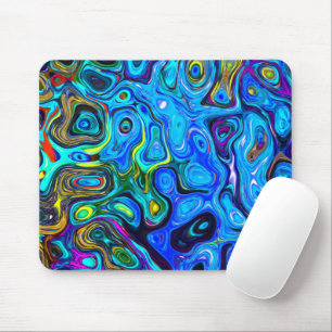 Elegant modern marble watercolor painting Stone Mouse Pad