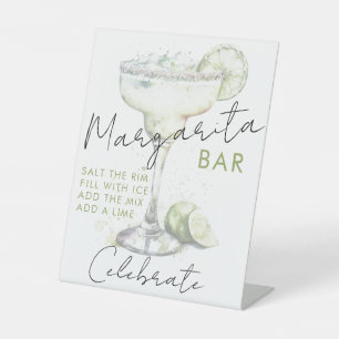 Elegant Modern Margs and Matrimony Bridal Shower  Pedestal Sign