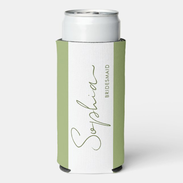Elegant Modern Margs and Matrimony Bridal Shower Seltzer Can Cooler (Seltzer Back)