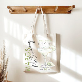 Elegant Modern Margs and Matrimony Bridal Shower Tote Bag