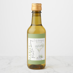 Elegant Modern Margs and Matrimony Bridal Shower Wine Label