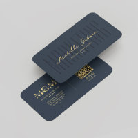 Elegant Modern Marketing Dark Blue Monogram