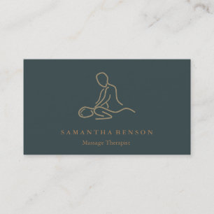 Elegant Modern Massage Therapist Business Card