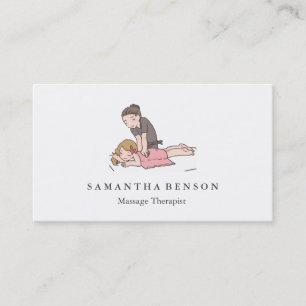 Elegant Modern Massage Therapist Business Card