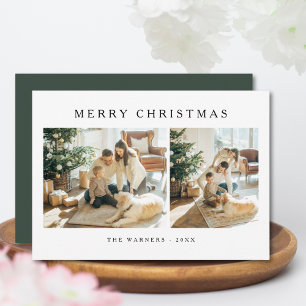 Elegant Modern Merry Christmas Family Photo Card