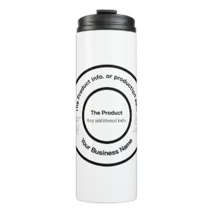 Elegant Modern Minimal Black And White Product Thermal Tumbler