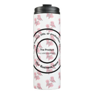 Elegant Modern Minimal Black And White Product Thermal Tumbler