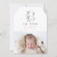 Elegant modern minimal botanical photo newborn