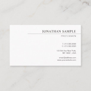 Elegant Modern Minimal Design Template Custom Business Card