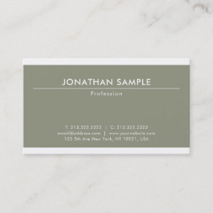 Elegant Modern Minimal Design Trendy Plain Luxury Business Card