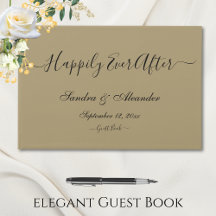 Elegant Modern Minimal Golden Tan Wedding