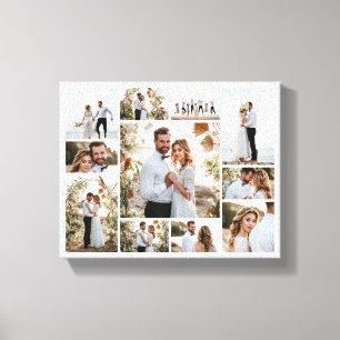 Elegant modern minimal photo collage simple clean canvas print