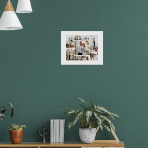 Elegant modern minimal photo collage simple clean  poster