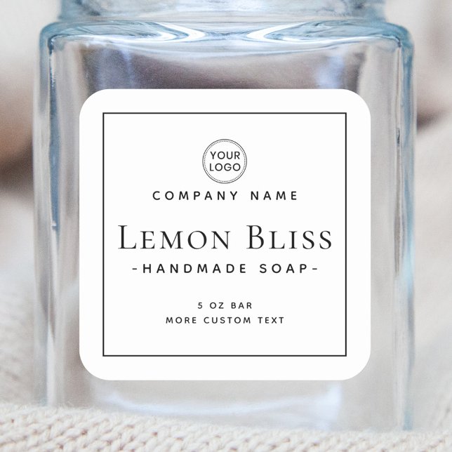 Elegant modern minimal square product label (Creator Uploaded)