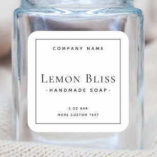 Elegant modern minimal square product label