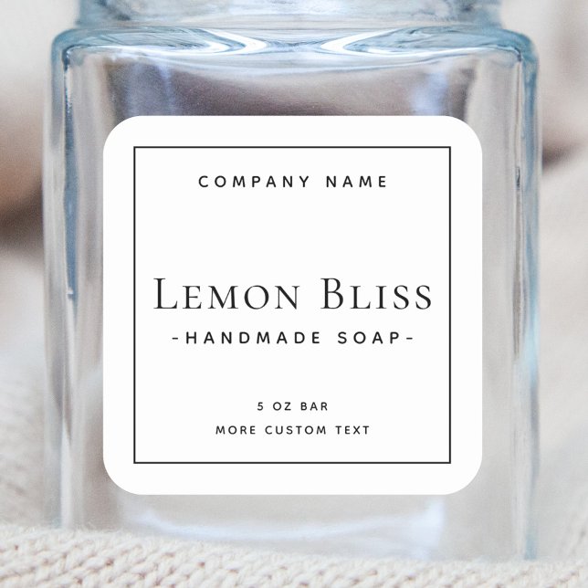 Elegant modern minimal square product label (Creator Uploaded)