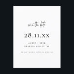 Elegant Modern Minimal White Simple Save The Date Announcement Postcard<br><div class="desc">Can be fully customised to suit your needs. © Gorjo Designs. Made for you via the Zazzle platform. // Looking for matching items? Other stationery from the set available in the ‘collections’ section of my store. // Need help customising your design? Got other ideas? Feel free to contact me (Zoe)...</div>