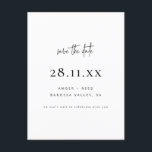 Elegant Modern Minimal White Simple Save The Date Announcement Postcard<br><div class="desc">Can be fully customised to suit your needs. © Gorjo Designs. Made for you via the Zazzle platform. // Looking for matching items? Other stationery from the set available in the ‘collections’ section of my store. // Need help customising your design? Got other ideas? Feel free to contact me (Zoe)...</div>
