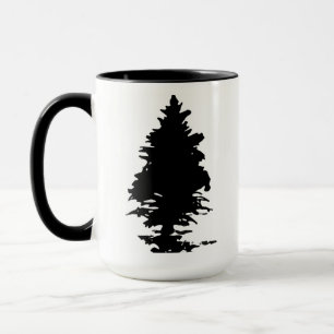 Elegant Modern Minimalism Tree Let's Do Christmas Mug