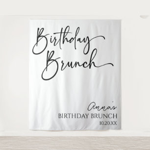 Elegant Modern Minimalist Birthday Brunch Party Tapestry