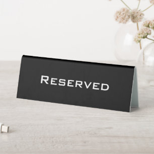 Elegant Modern Minimalist Black And White Reserved