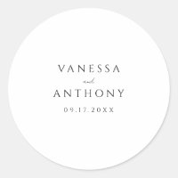 Elegant Modern Minimalist Black and White Wedding