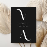 Elegant Modern Minimalist Black and White Wedding Invitation<br><div class="desc">Modern Minimalist Black and White Wedding Invitation. Features elegant monogram typography and minimal graphic design. Personalise text with all the details of your special day.</div>