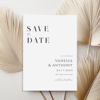 Elegant Modern Minimalist Black and White Wedding