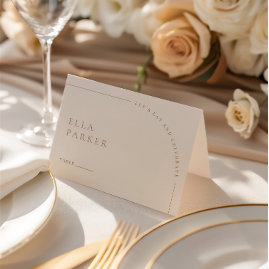 Elegant Modern Minimalist Boho Wedding Guest Place Table Number