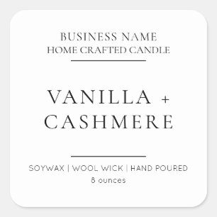 Elegant Modern Minimalist Candle Product Label