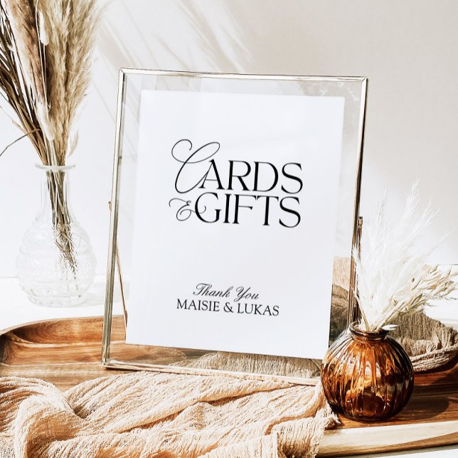 Elegant Modern Minimalist Cards and Gifts Sign  (Creator Uploaded)