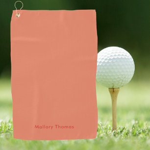 Elegant Modern Minimalist Chic Professional Golfer Golf Towel