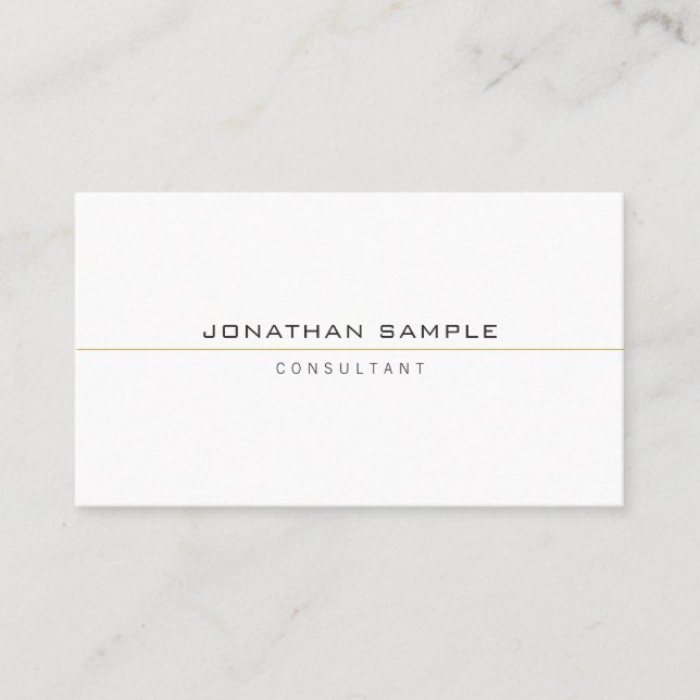 Elegant Modern Minimalist Create Your Own Business Card (Front)