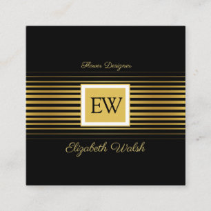 Elegant Modern Minimalist Faded Gold Lines Design Square Business Card